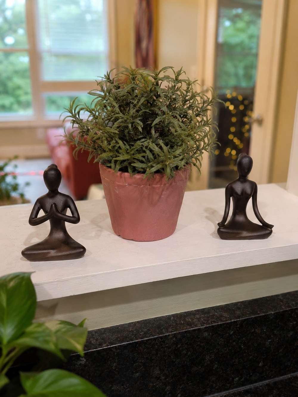 Decorative Ceramic Plant Pot in Dusty Rose